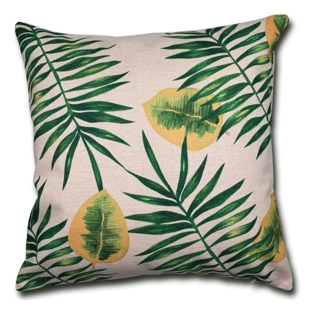 Tropical Linen Throw Pillow Cover – 18" x 18", Heavyweight